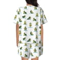 thumbnail image 3 of Bingfone Cute Avocado Yoga Print Pajamas Sets for Women Soft Short-Sleeved Pjs with Lounge Shorts Two Piece Sleepwear, 3 of 8