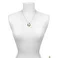 thumbnail image 3 of Delight Jewelry Goldtone Disc with Crystal Peace Sign Gymnastics Mom Ring Charm Necklace, 18", 3 of 4