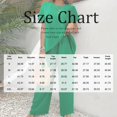 thumbnail image 3 of WTOBBY Women's Asymmetrical Casual Two-Piece Set, Loose Short Sleeve Round Neck Top & Irregular Hem Pants, Unique Street Style,Green L, 3 of 5
