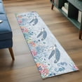 thumbnail image 3 of Blue Coastal Turtle 2'x6' Runner Rugs for Hallway Kitchen Bedside Non Slip Washable, Beach Nautical Ocean Coral Seahorse Entryway Rug Runners with Rubber Backing, Long Carpet Runner for Laundry Room, 3 of 8
