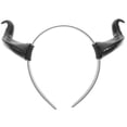 thumbnail image 1 of Tocado de cuerno de buey realista, accesorio de plástico para el pelo, diadema de fiesta, 1 ud., 1 of 6