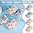 thumbnail image 2 of PFDDRW Kawaii Bear PU Card Holder Cute Multi Grids Business Credit Card Case ID, 2 of 8