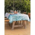 thumbnail image 3 of Outdoor Tablecloth with Umbrella Hole for Patio/Picnic/Party/Camping, Blue Sea Turtle Waterproof Table Cloth Rectangle Table Cover Washable, Summer Coastal Coral Ocean (60"x 102"), 3 of 8