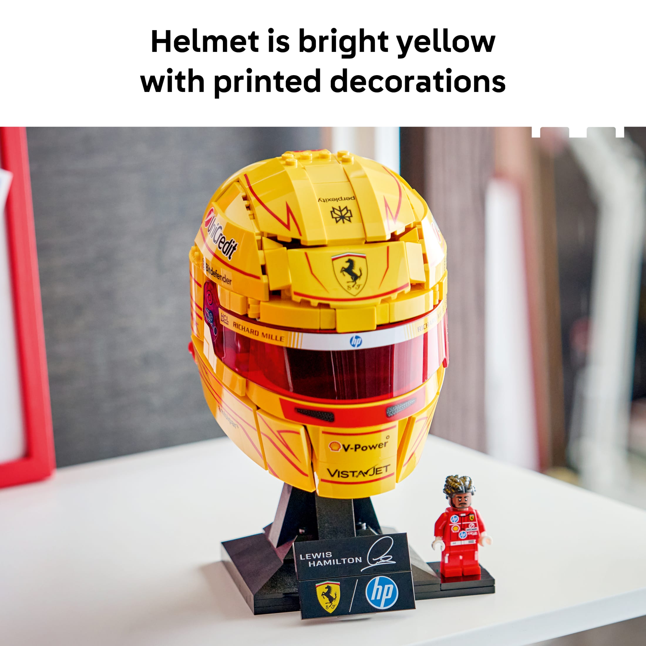 LEGO Editions Casco de Lewis Hamilton Scuderia Ferrari HP - Set de Construcción para Adolescentes, Mayores de 14 Años - Exhibición Coleccionable de F1 - Regalo de Cumpleaños - Decoración para Habitación u Oficina en Casa - 43022 4