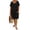 Black, variant on JULMCOMO Two Piece Sets for Women Ruffle Layered Scoop Neck Short Sleeve Summer Tops Wide Leg Loose Fit Trendy Short Sets with Pockets Saffron XL