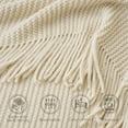 thumbnail image 3 of Battilo Beige Throw Blanket for Couch,Soft Chenille Knit Blanket,Cream Throw for Home Decor,50"x60", 3 of 7