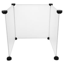 Toyvian 3pcs Enclosed Cat Litter Boxes Clear Privacy Protection for Home Use