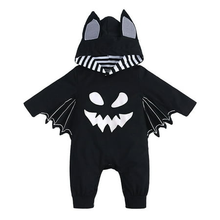 

Infant Boys Girls Halloween Long Sleeve Romper Cartoon Prints Cosplay Costume Hoodie Jumpsuit 6-12 Months