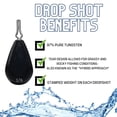 thumbnail image 5 of Reaction Tackle Tungsten Drop Shot (black, tear, 3/16), 5 of 5