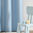 thumbnail image 5 of Vangao Semi Sheer Curtains 40" x 84" Blue Linen Textured Living Room Window Curtain Set of 2 Panels Light Filtering Grommet Drapes, 5 of 7