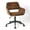 Faux daim brun, variante sur Chaise de bureau moderne Homy Casa, pivotante et réglable avec accoudoirs, en similicuir brun