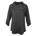 thumbnail image 1 of Sudadera con capucha de manga larga de talla grande para mujer Sudadera holgada informal 2XL, 1 of 9