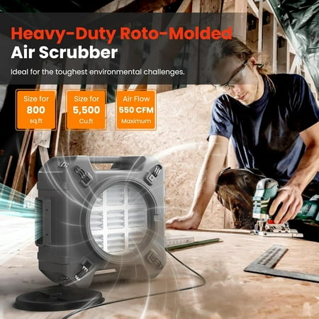 

550 CFM Air Scrubbers with 4 Stage Filtration System with UV-C Light
