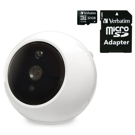 Amaryllo ACR1501R18WH iBabi Smart Baby Monitor & Verbatim 44083 microSDHC Card with Adapter