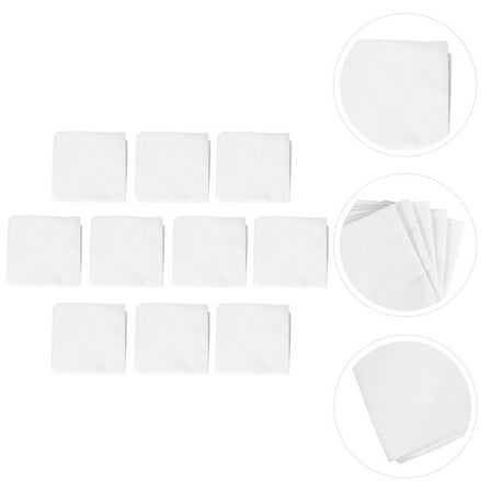 HEMOTON  10 Pcs Home Cheesecloth Cotton Muslin Natural Cooking White