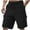 Black, variant on BXINGOHAI Men's Cargo Shorts with Elastic Waistband - Work Shorts with Pockets no Lined Stretch Outdoor Hiking Shorts White,S