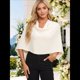thumbnail image 5 of Poncho para Mujer, Corte Entallado, Chal Versátil, Tejido Suave, Cuello Vuelto, Top Corto un Tamaño, 5 of 10