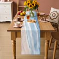 thumbnail image 2 of Ombre Blue Waves Table Runner 72 Inches, Gradient Coastal Beach Sandy Ocean Bed Runner Dresser Scarves Tabletop for Indoor Outdoor Parties/Ceremony/Banquet, 18" x 72", 2 of 9