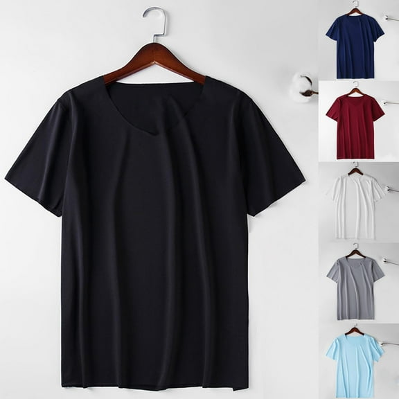 CHGBMOK Mens T-shirts Royally Comfortable Super Soft Premium Fabric Well-Crafted Classic Tee L