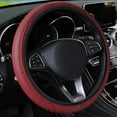 thumbnail image 5 of SPRING PARK Stylish Car Vehicle Faux Leather Anti-Slip Steering Wheel Wrap Cover Protector, 5 of 7