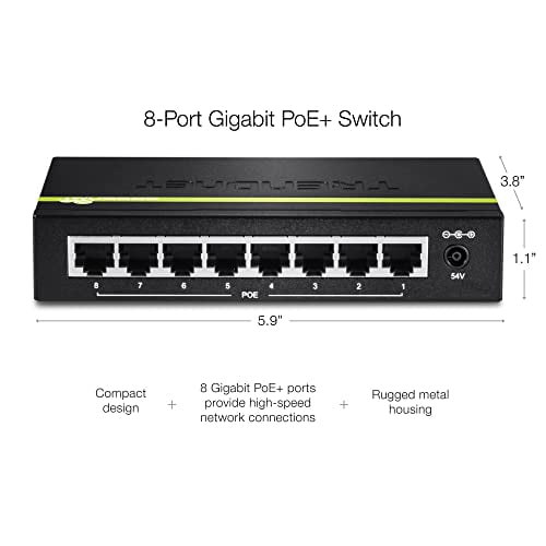 TRENDnet TPE-TG80g 8-port Gigabit GREENnet PoE+ Switch