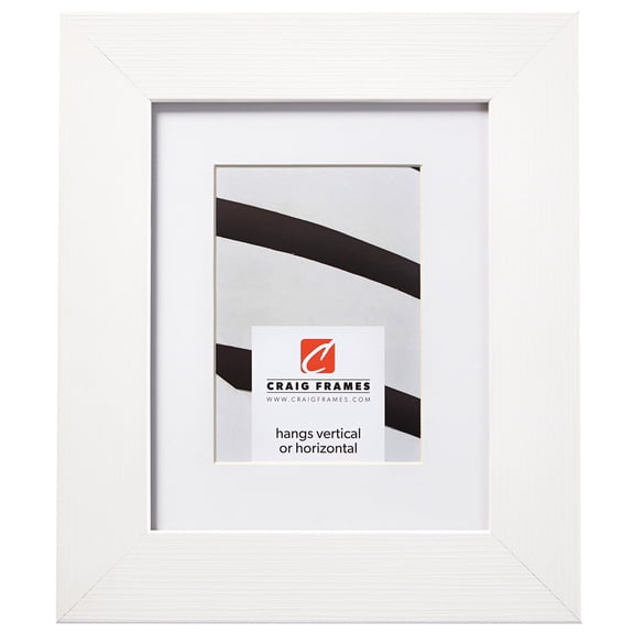 Craig Frames Bauhaus 200, 20x27 inch White Picture Frame Matted for a 16x24 Photo
