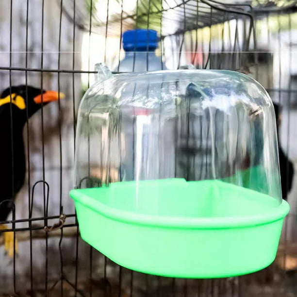 5 pièces cage à oiseaux tasse mangeoire support plateau oiseau baignoire  bol bassin suspendu bain d'oiseau jouet eau douche boîte pour animal