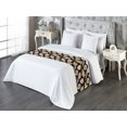 thumbnail image 3 of Coastal Bed Runner, Marine Concept Watercolor Seashells on Dark Backdrop Oceanic Modern, Decorative Accent Bedding Scarf for Hotels Homes & Guest Rooms, King, Black Sand Brown and Peach, by Ambesonne, 3 of 3