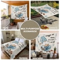 thumbnail image 6 of Blue Gnomes Tapestry for Bedroom Wall Hanging Tapestry, Coffee Snowflake Winter Rustic Ceiling Backdrop Tapestries Poster Blanket Wall Decor for Teens Room Living Room Dorm 51" x 59", 6 of 8