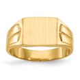 thumbnail image 1 of 14k Yellow Gold 7.5x9.0mm Signet Ring, 1 of 9