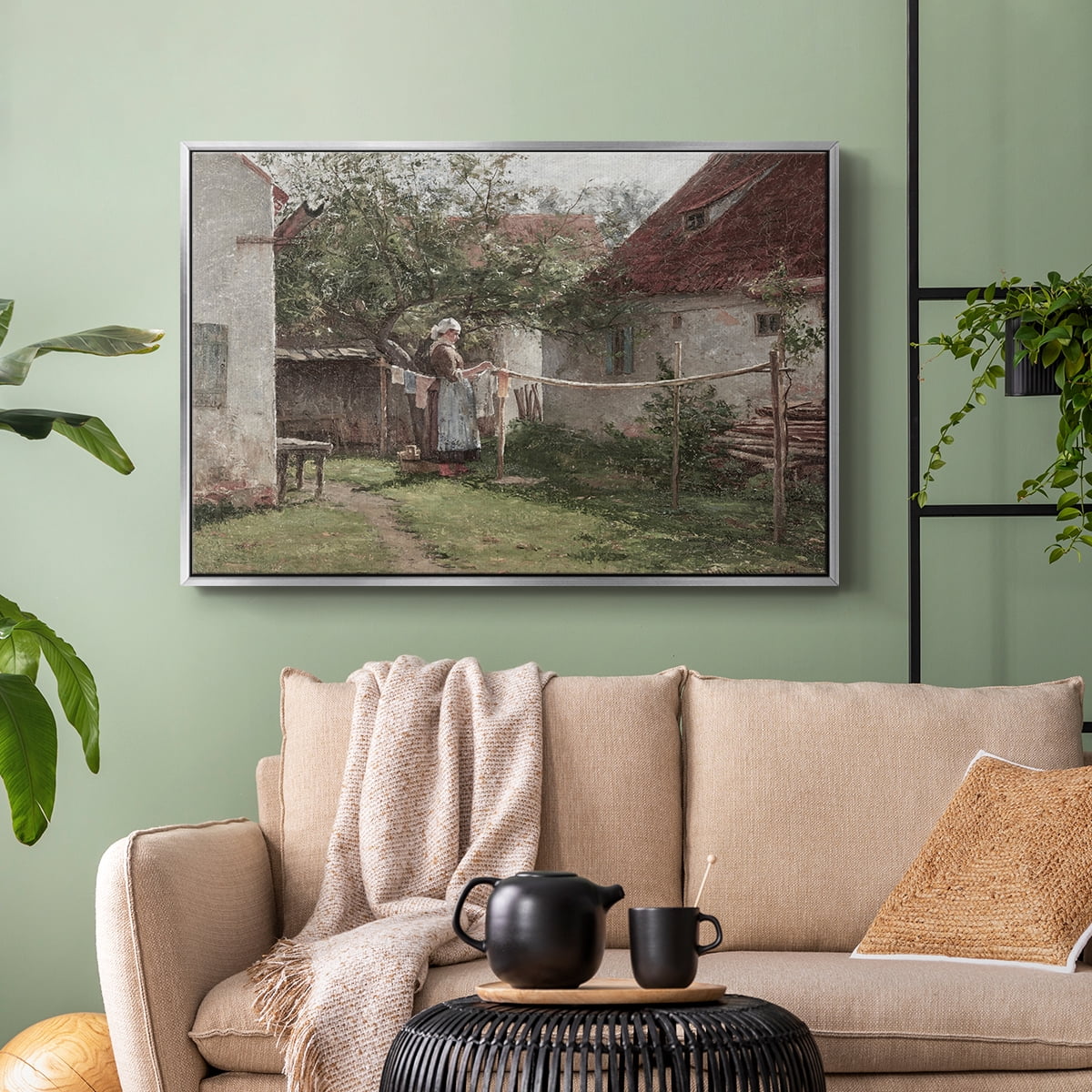 Vintage Landscape-CCCLXII By Wexford Home Framed in Silver Wood Gallery Wrapped Canvas 17 in. x 25 in.