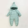thumbnail image 4 of 0-24M Baby Infant Winter Snowsuit Coat Romper Hooded Double Zipper Warm Jumpsuit for Boys Girls, 4 of 9