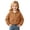 Coffee, variant on Y-Sunset Girls Solid Corduroy Hooded Zip Up Jacket, Elastic Hem Cropped Toddler Outerwear, Wind Resistant Kids Coat for Fall Daily Outdoor Travel Camping Wear(Hot Pink/4-5 Years)