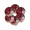 thumbnail image 7 of 15 Inch Round Placemats Set of 6, Red Plaid Snowman Christmas Non Slip Heat Insulation PP Table Mats, Winter Snowflake Xmas Gifts Washable Place Mats for Kitchen Dining Party Table Decor, 7 of 7