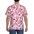 thumbnail image 3 of Bixox Men's Strawberry Popsicle Printed Short Sleeve Skinny Athletic T-Shirt, 3 of 6