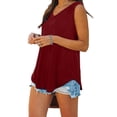thumbnail image 2 of LVCBL Womens Tank Tops V Neck Basic Solid Color Dressy Casual Summer Sleeveless T Shirts S-2XL, 2 of 5