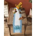 thumbnail image 4 of Eucalyptus Aqua Burlap Cotton Table Runner 13x36 Inches Short, Stripes Bottle Flower Cactus Plant Farmhouse Table Runners, Outdoor Dining Tablecloths Decor for Baby Shower/Party/Wedding, 4 of 6