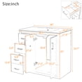 thumbnail image 2 of Harper & Bright Designs 36" Green Bathroom Vanity with Sink, Bathroom Storage Cabinet with Drawers, Single Sink Bathroom Vanity with Soft Closing Doors, 2 of 16
