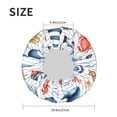 thumbnail image 6 of Kdxio Watercolor Nautical Print Shower Cap for Women,Elastic and Reusable,Double Waterproof Layers Bathing Hat, 6 of 9