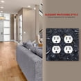 thumbnail image 4 of Black Gold Embossed Light Switch Cover Decorative Switch Plates and Outlet Covers Wall Plate for Electrical Kitchen Home Office Art Decor Mid-size, 4 of 4