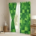 thumbnail image 3 of jejeloiu Pixelated Miners Game Black Out Curtains,Modern Geometric Checkered Curtains Pack of 2 (42x63 Each),Teens Video Games Bedroom Curtains For Boys Kids,Super Cozy Room Decor, 3 of 6