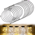 thumbnail image 3 of 24 Pack Stainless Steel Wire Handles (Handle-Ease) for Jar, Ball Pint Jar, Canning Jars, Silver(Not Included Jars),24 x Wire Handles for Regular Mouth Jars (Jars not included),Silver, 3 of 8