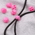 thumbnail image 2 of 50Pcs Plastic Cord Locks Double Hole End Round Toggle Drawstring Stoppers for Camping Hiking Shoelace Sports Backpacks Pink One Size, 2 of 5