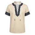 thumbnail image 5 of Zylarhe Kids Halloween Tops Fun Graphic Short Sleeve Tee with Boat Print for Boys Beige 5-6 Years, 5 of 6