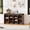 Retro color, variant on Shoe Bench with Cushion, Storage Bench with Adjustable Shelves, Cubby Seat Shoe Cabinet for Entryway Living Room Hallway Bedroom Dorm and Small Apartment, White