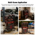 thumbnail image 3 of VILONG Power Tool Organizer Cart with 8-Outlet Charging Station,140Lbs Load Capacity, 3-Tier Large Rolling Tool Rack, 8 Drill Holder & Battery Storage for Garage, Gift for Men, Black, 3 of 10