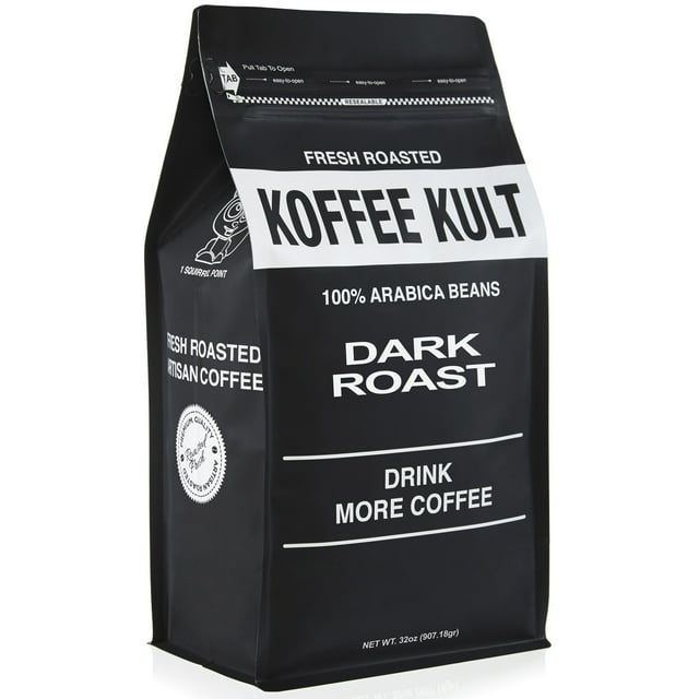 Koffee Kult Whole Bean Coffee, Dark Roast, 32 Ounce