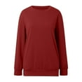 thumbnail image 4 of XINXIAOO Women Sweatshirts Womens Long Sleeve Sweatshirt Women Pullover Sweatshirt Red Cute Crewnecks for Women Womens Winter Clothes College Wear, 4 of 4