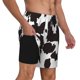 thumbnail image 2 of Balery Cow Skin 2 Bañador para hombre, shorts de playa de secado rápido con entrepierna y forro de compresión-Medium, 2 of 6