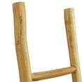 thumbnail image 5 of DecMode 18" x 59" Brown Teak Wood Handmade 4 Rung Ladder, 1-Piece, 5 of 13